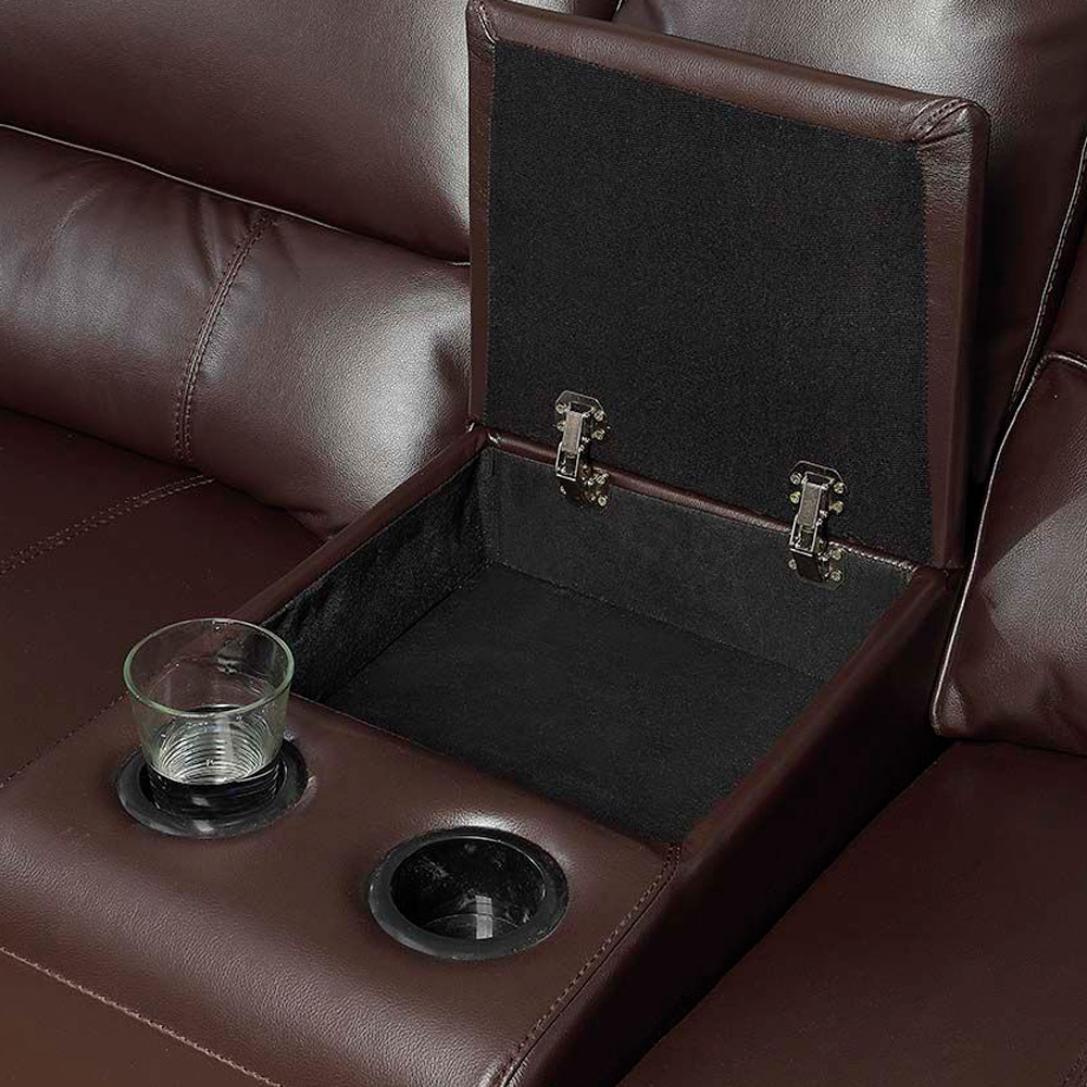 ACME Saul Sectional Sofa - Espresso Leather