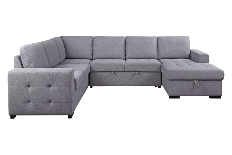 ACME - Nardo Sectional Sofa with Storage in Gray