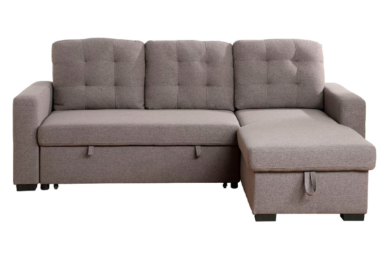 ACME - Chambord Reversible Sectional Sofa with Sleeper & Storage in Gray