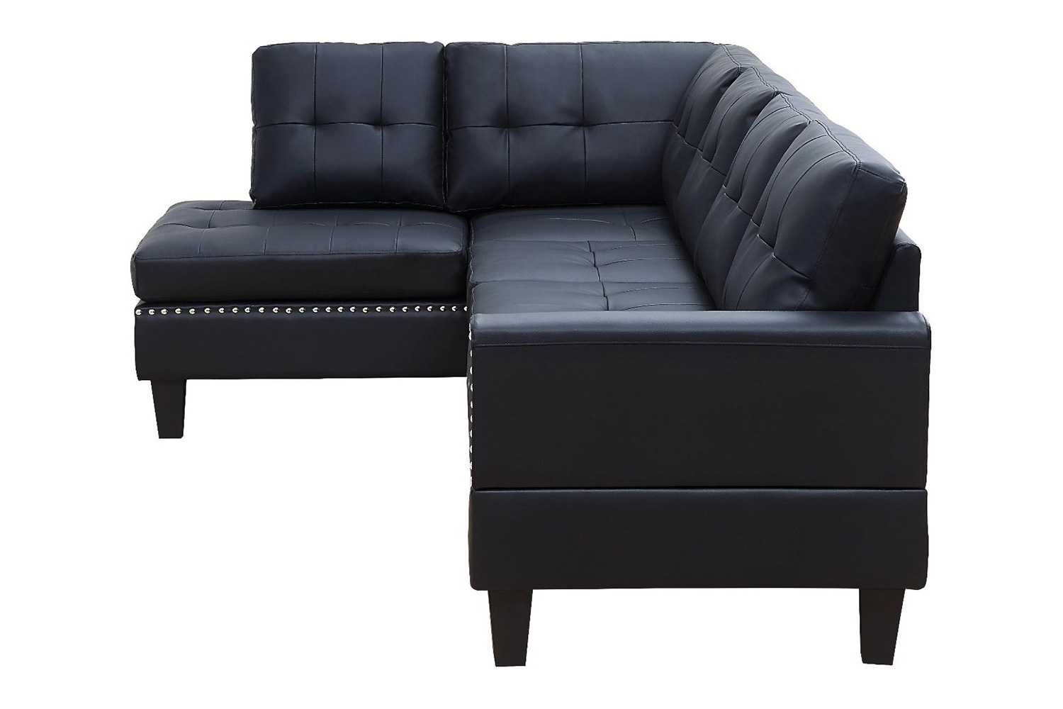 ACME Jeimmur Sectional Sofa - Black PU