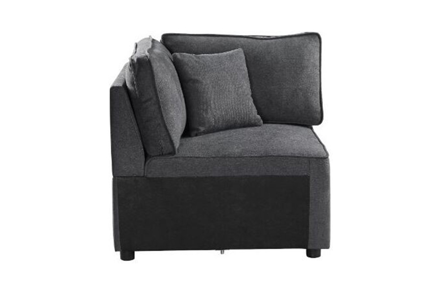 ACME - Silvester Modular Wedge with Pillow in Gray