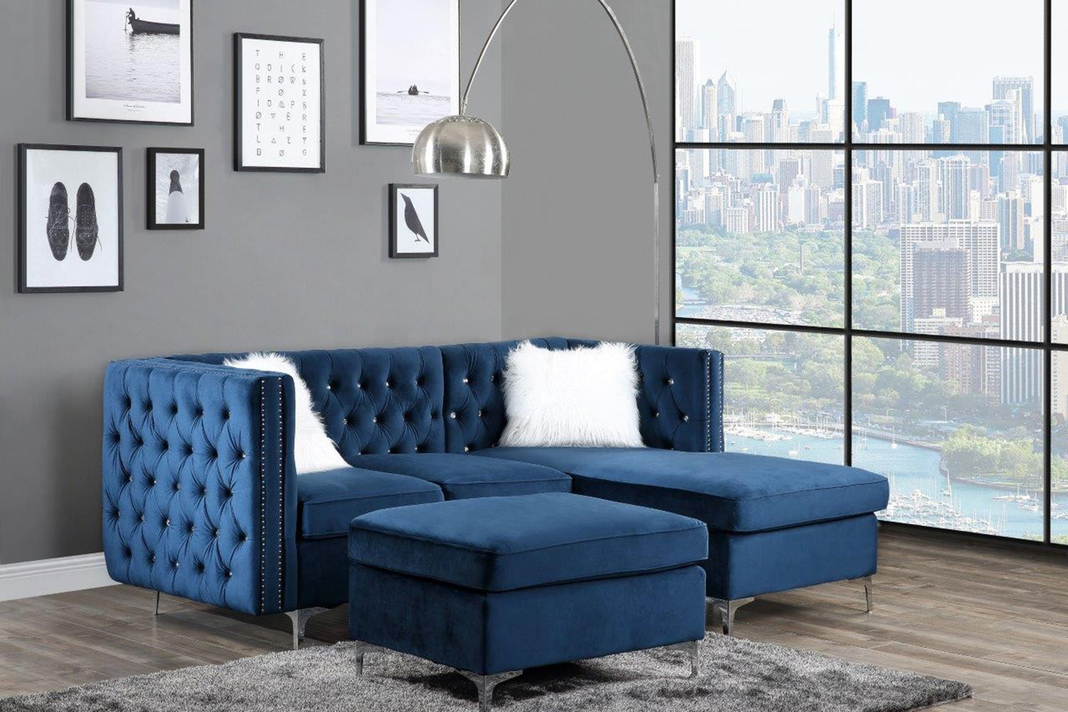 ACME Jaszira Modular Left Facing and Right Facing Arms - Blue Velvet
