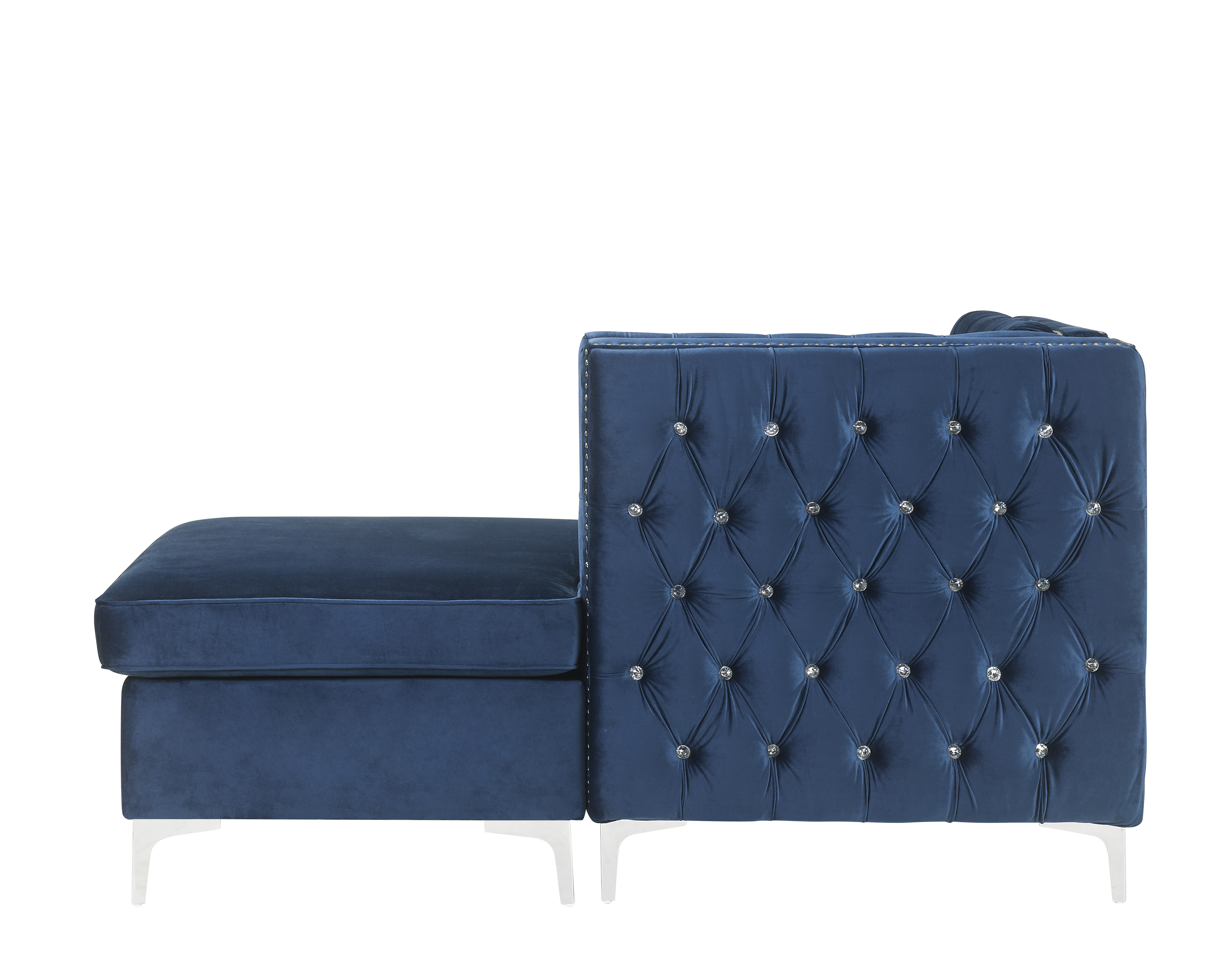 ACME Jaszira Modular Chaise - Blue Velvet