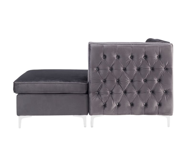 ACME Jaszira Modular Chaise - Gray Velvet
