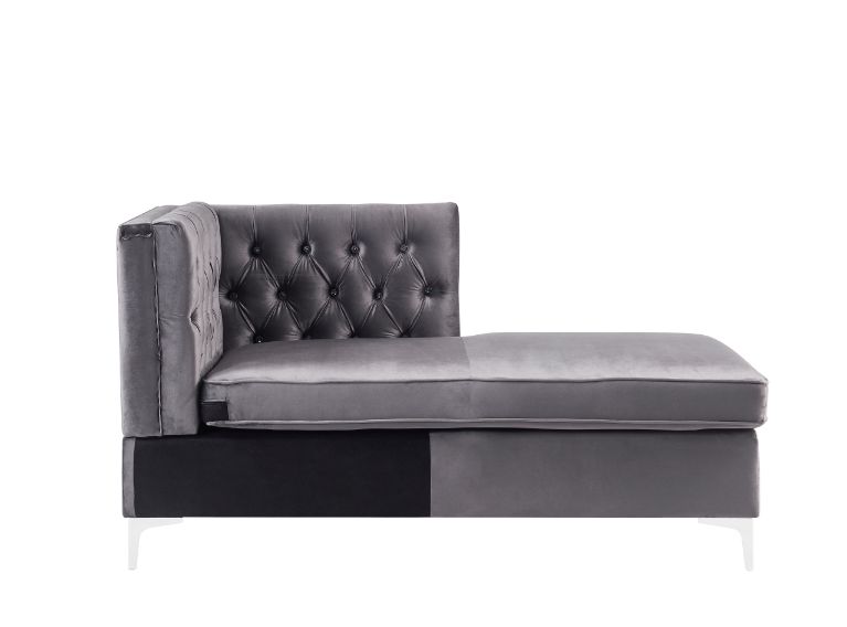 ACME Jaszira Modular Chaise - Gray Velvet