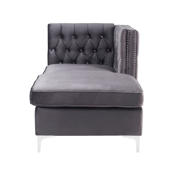 ACME Jaszira Modular Chaise - Gray Velvet