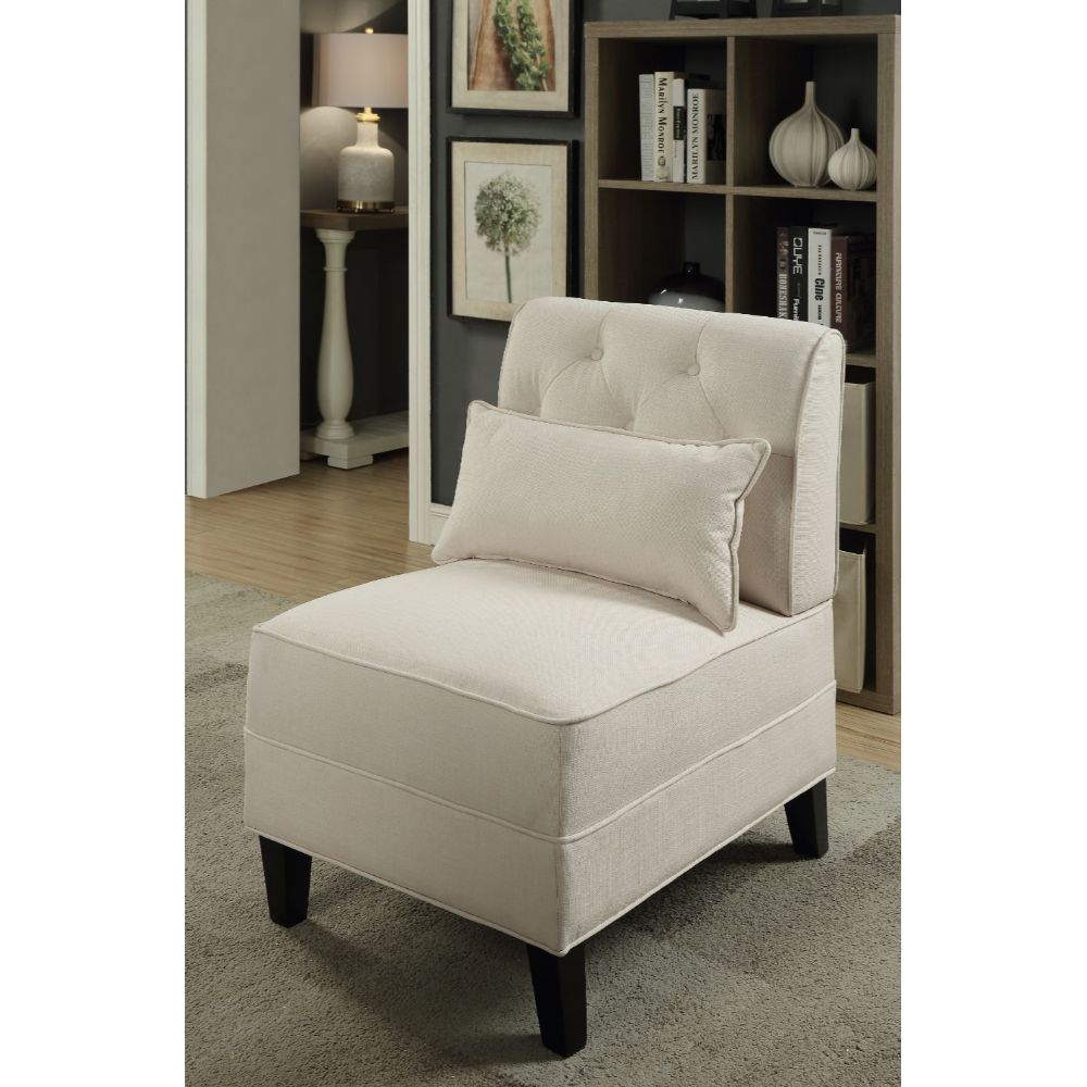 ACME - Susanna Accent Chair in Cream Linen