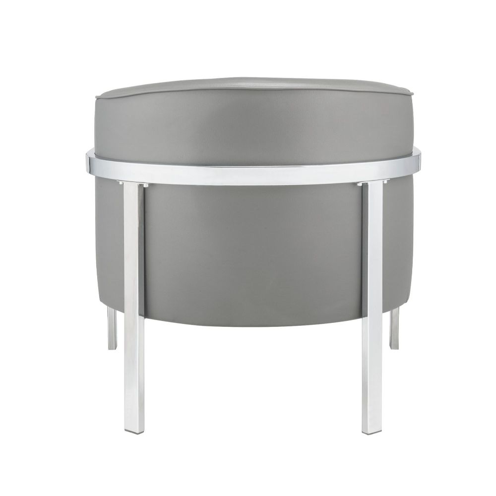 ACME - Tiarnan Accent Chair in Vintage Gray/Chrome