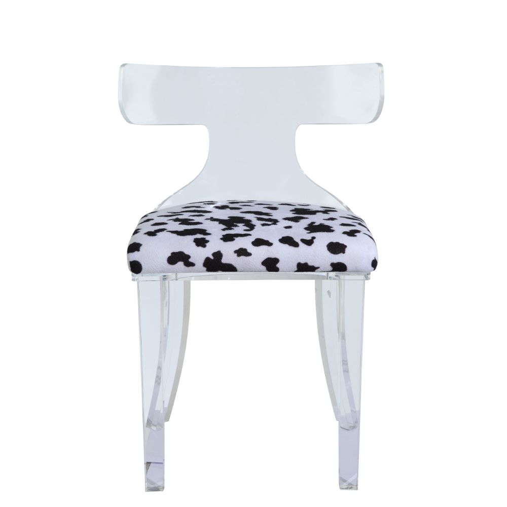 ACME Bradley Accent Chair - Spotted Velvet/Clear Acrylic