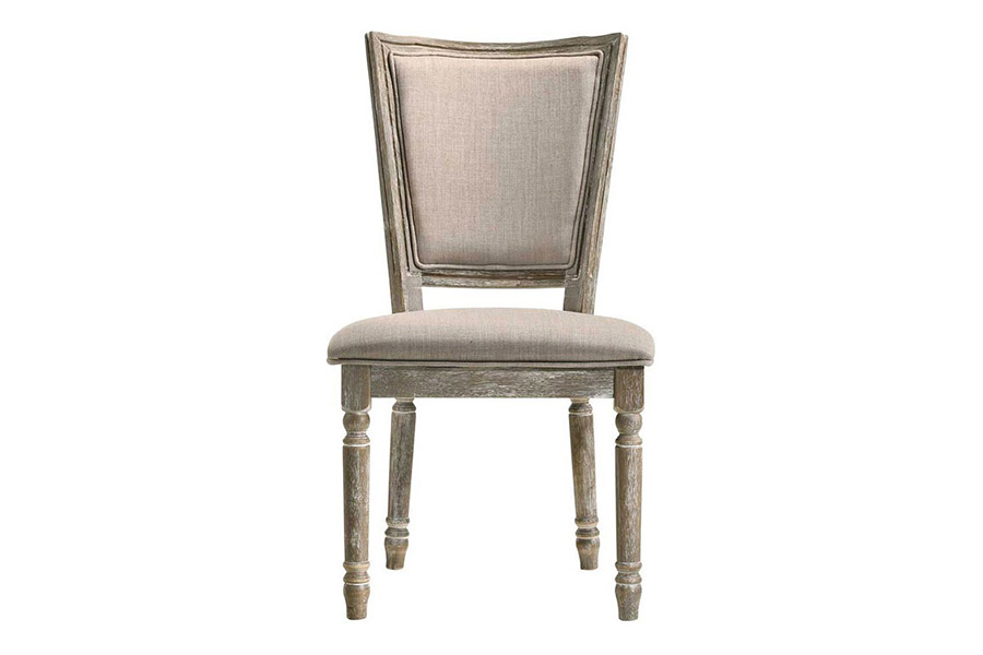 ACME - Gabrian Side Chair (Set-2) in Beige/Reclaimed Gray (60172)