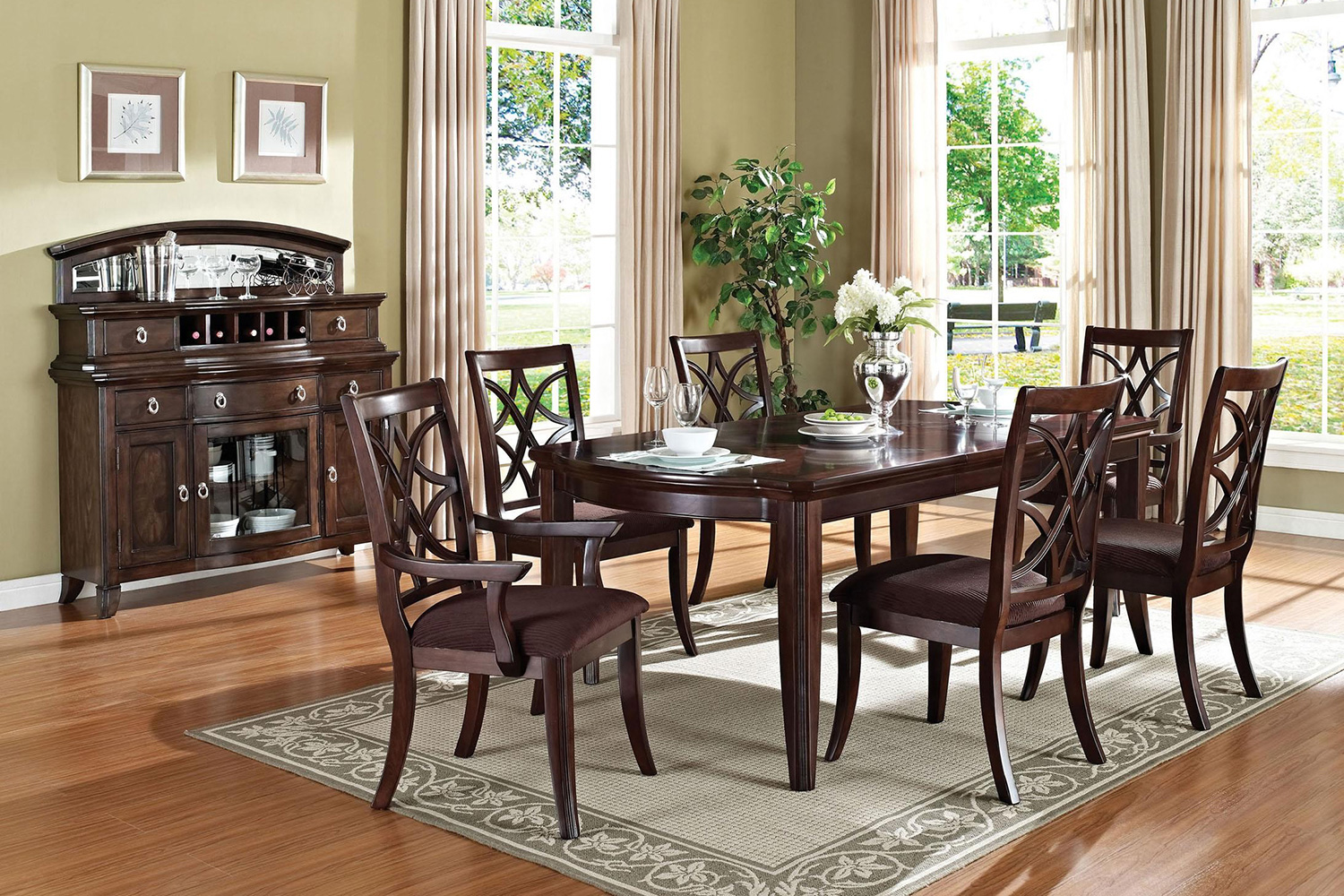 ACME - Keenan Dining Table in Dark Walnut