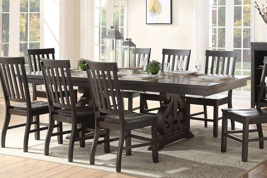 ACME - Maisha Dining Table in Rustic Walnut