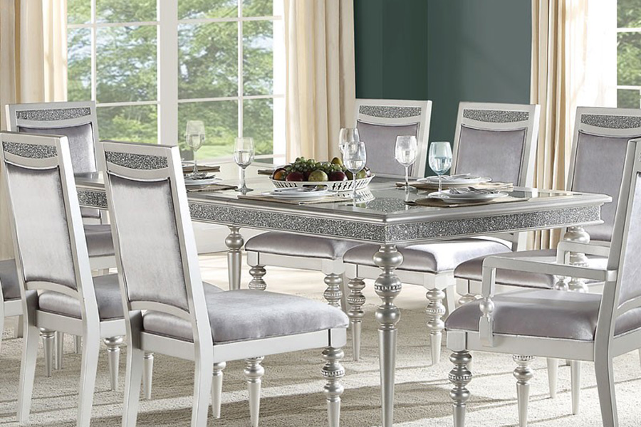 ACME - Maverick Dining Table in Platinum