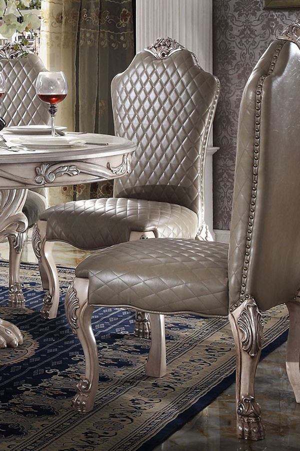 ACME - Dresden Side Chair (Set-2) in Vintage Bone White