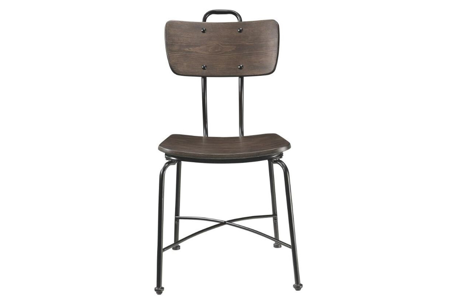 ACME - Garron Side Chair (Set-2) in Walnut/Black