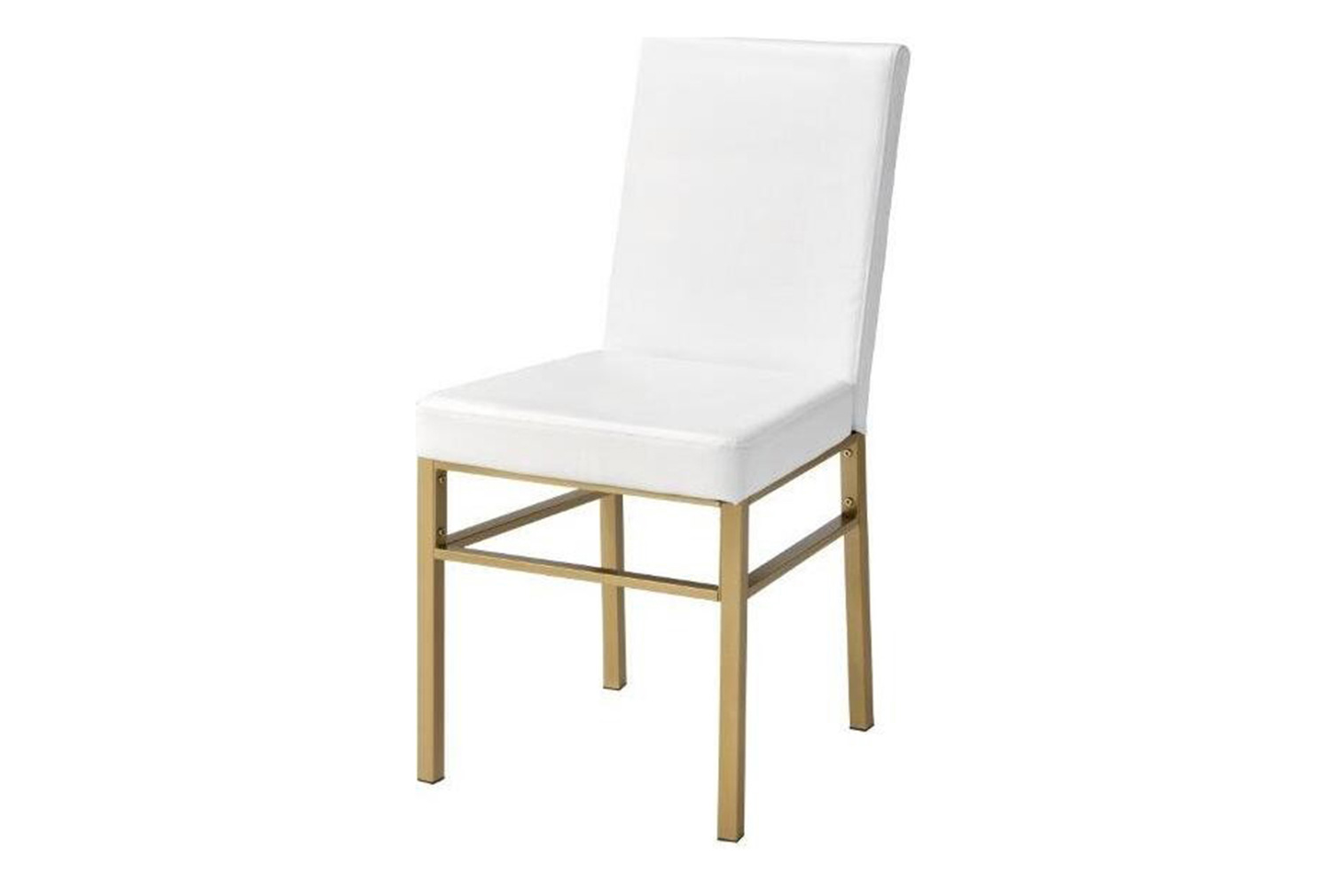 ACME - Entropy 5PC Dining Set in White/Brushed Gold