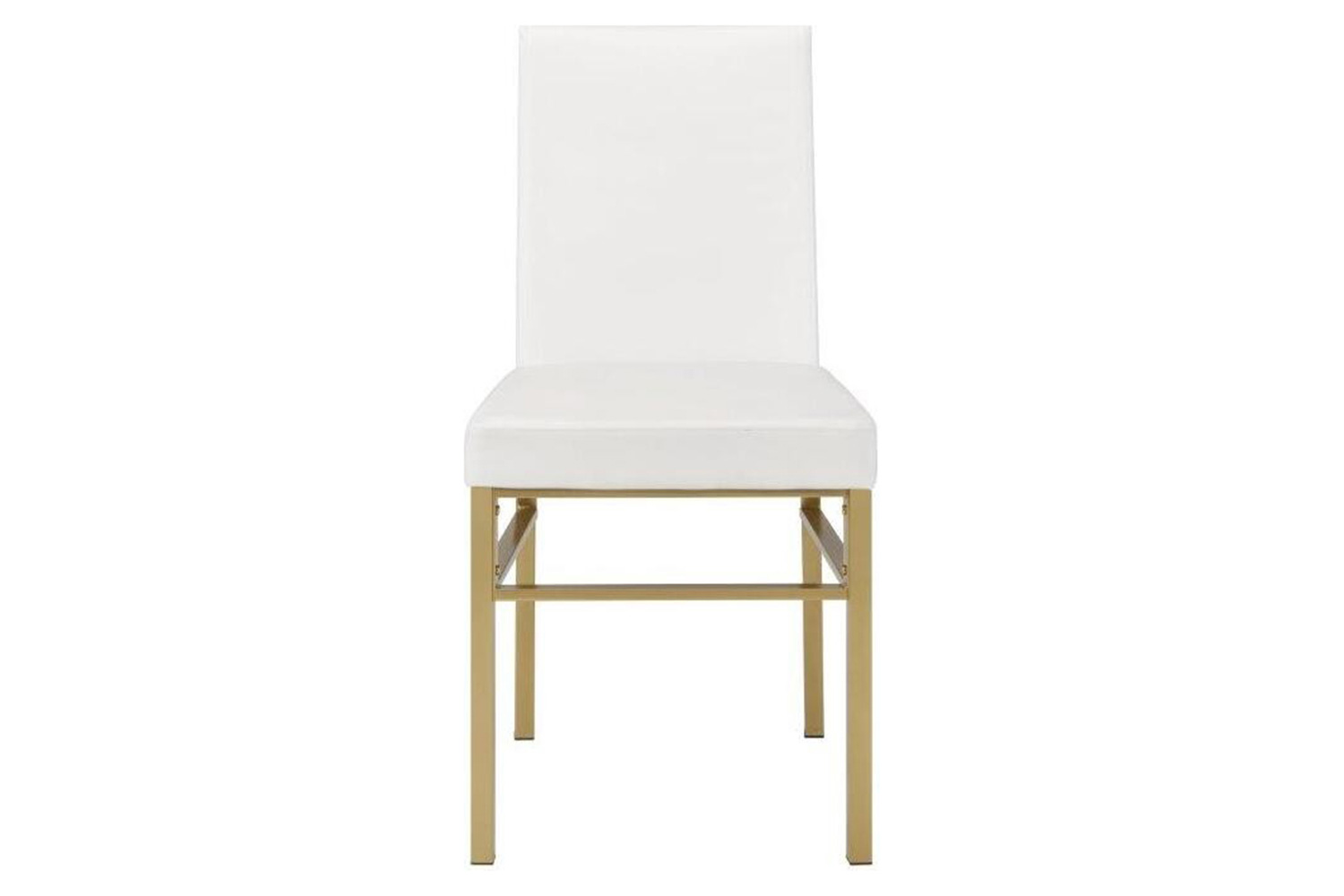 ACME - Entropy 5PC Dining Set in White/Brushed Gold