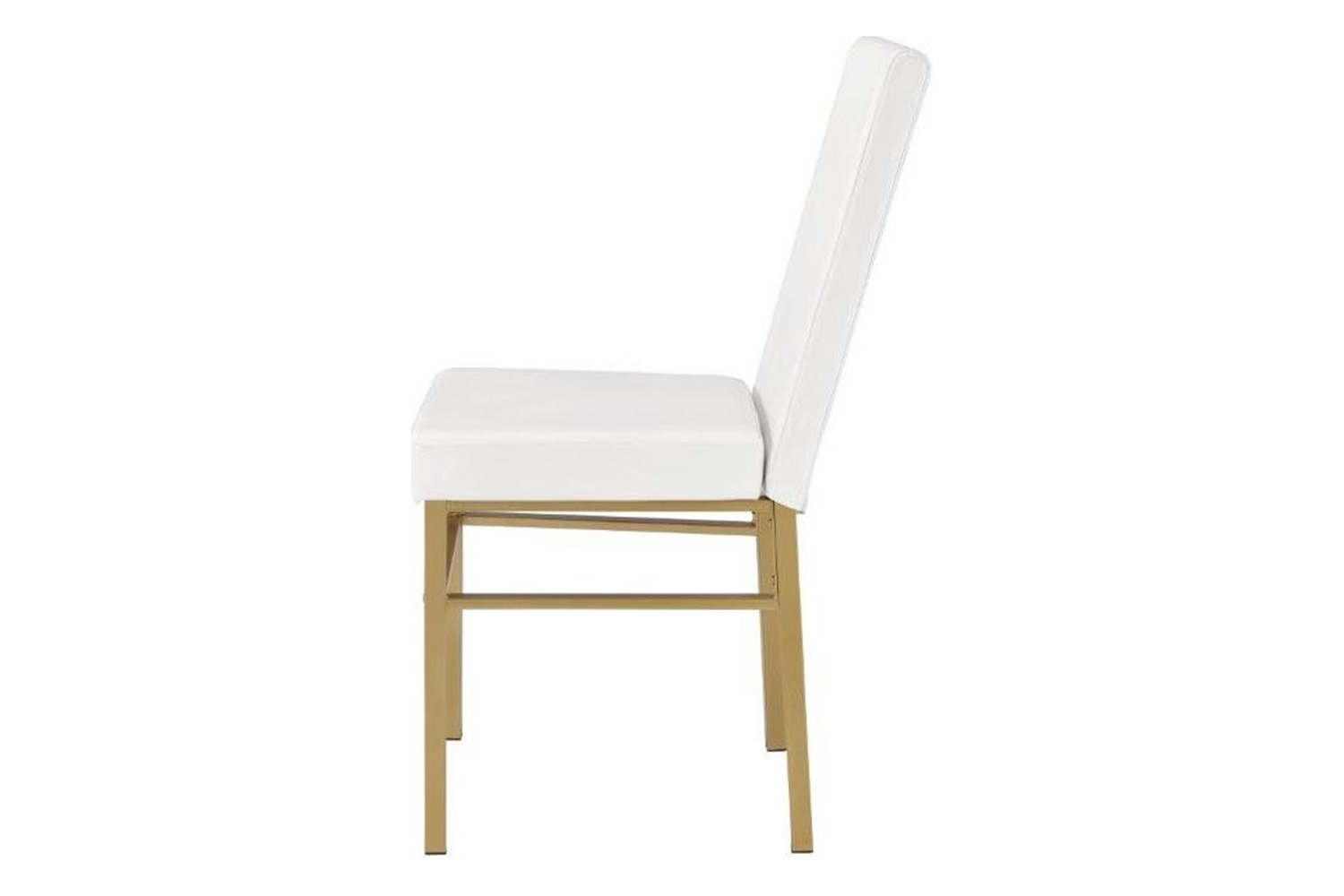 ACME - Entropy 5PC Dining Set in White/Brushed Gold