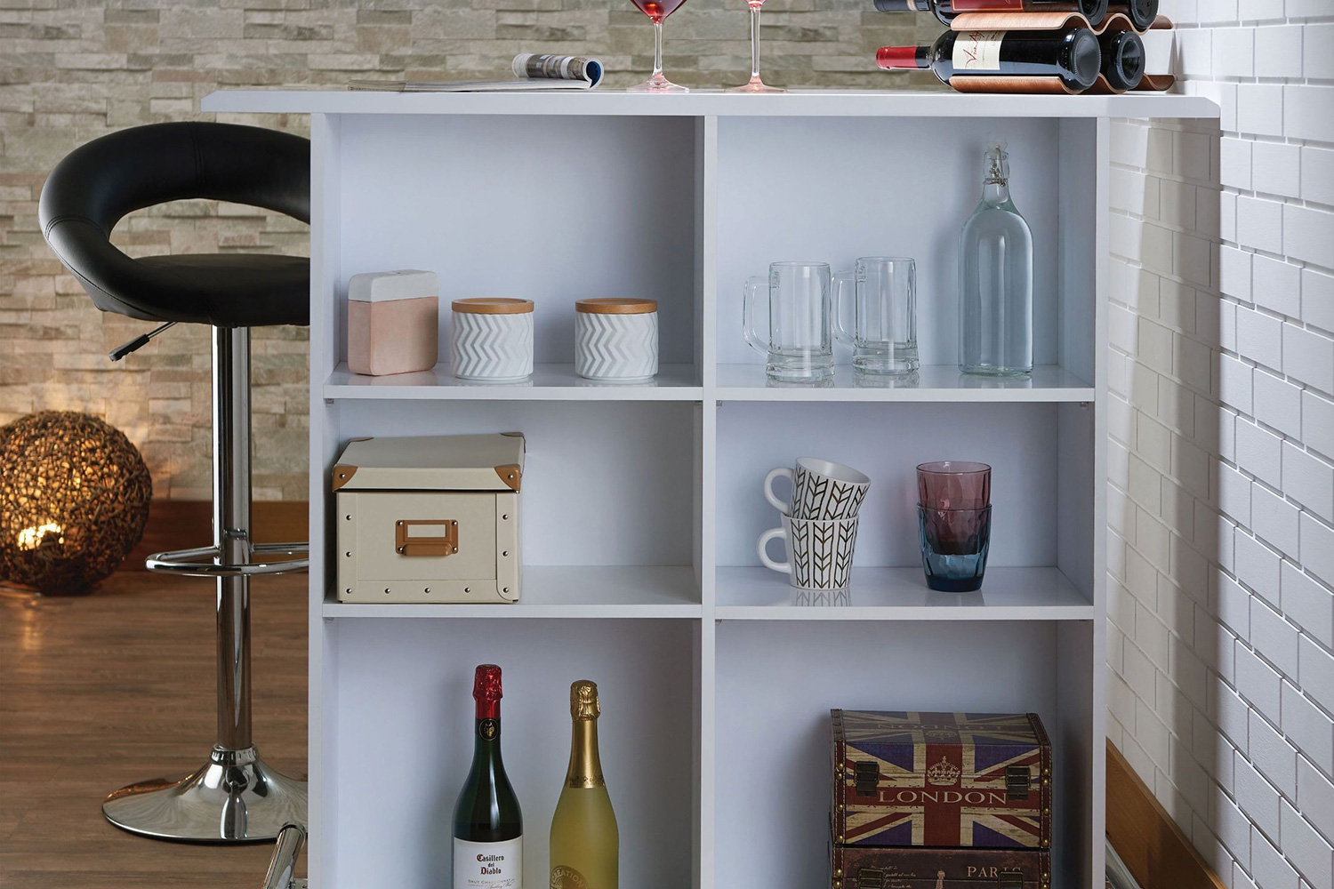 ACME - Kite Bar Table in White High Gloss