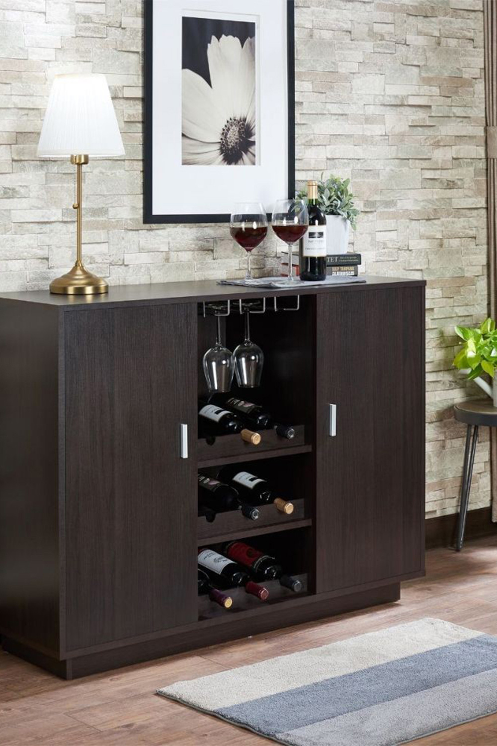 ACME - Hazen Wine Cabinet in Espresso (72615)