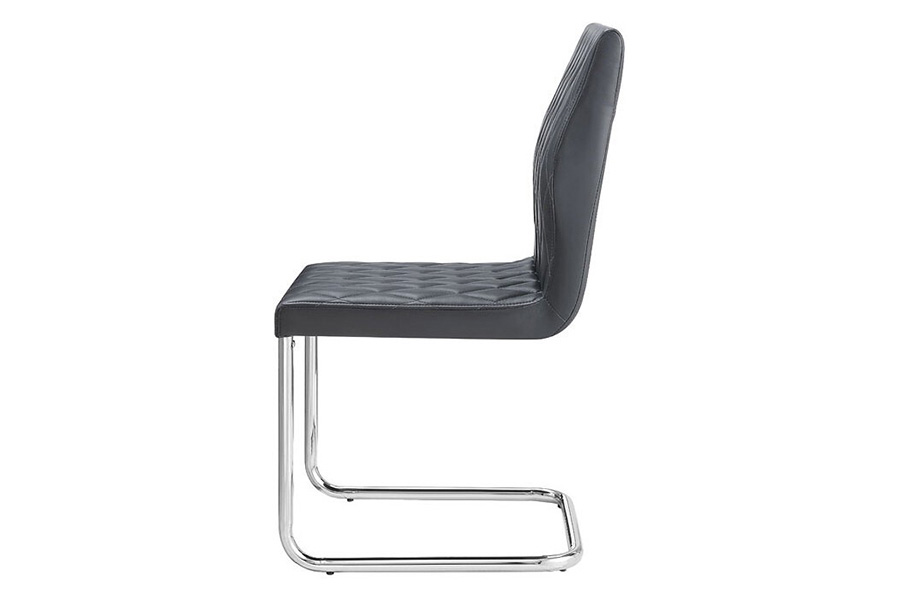 ACME - Ansonia Side Chair (Set-2) in Gray/Chrome