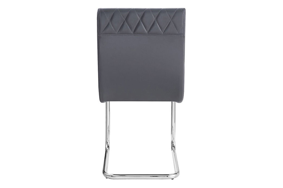 ACME - Ansonia Side Chair (Set-2) in Gray/Chrome
