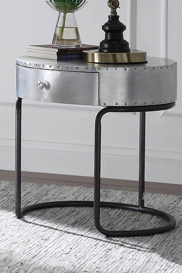 ACME - Brancaster End Table in Aluminum (84882)