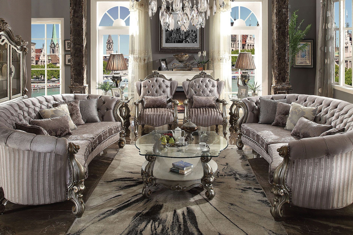 ACME - Versailles Glass Coffee Table