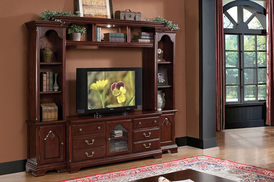 ACME - Hercules TV Stand in Cherry