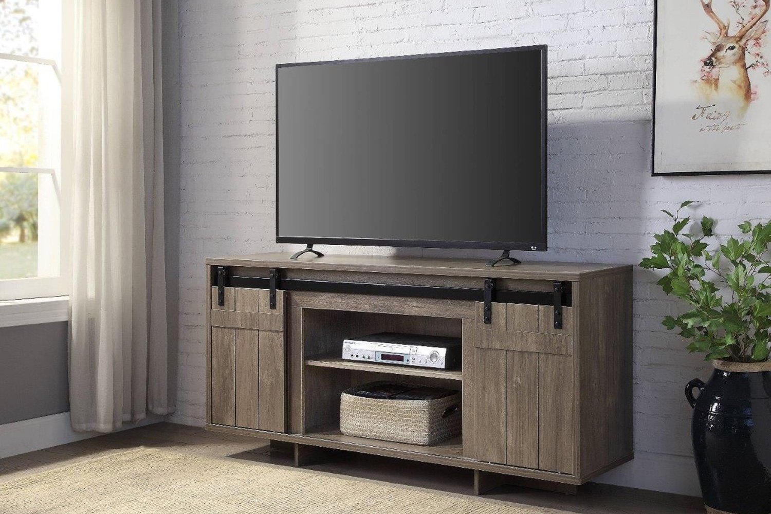 ACME Bellarosa TV Stand - Gray Washed (91608)