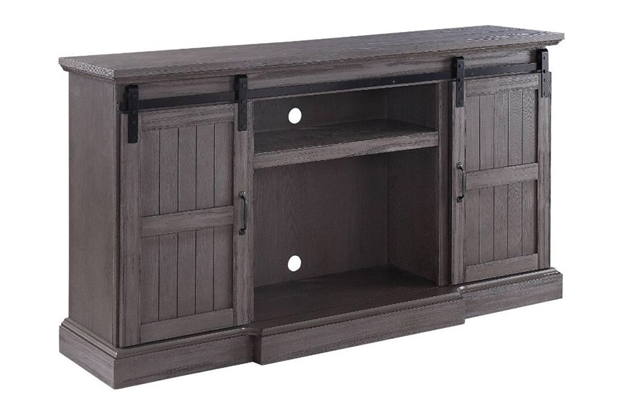 ACME - Admon TV Stand with Fireplace in Gray Oak