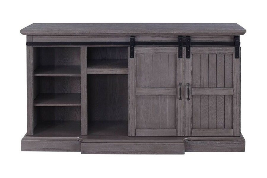 ACME - Admon TV Stand with Fireplace in Gray Oak