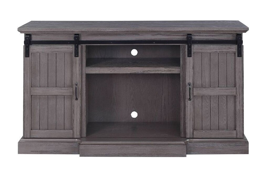 ACME - Admon TV Stand with Fireplace in Gray Oak
