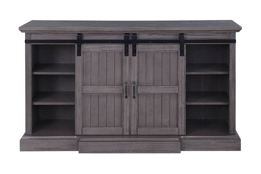 ACME - Admon TV Stand with Fireplace in Gray Oak