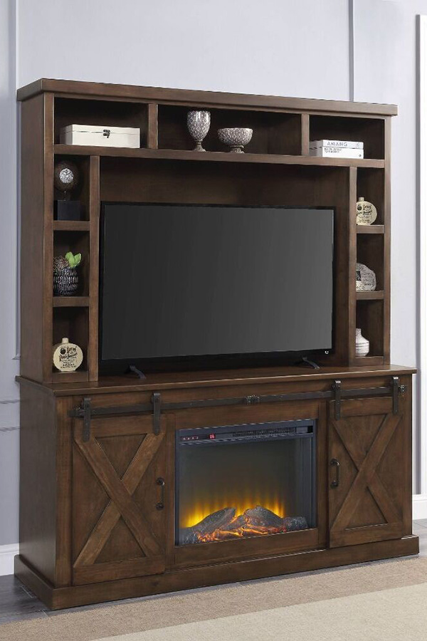 ACME - Aksel Entertainment Center (Include 91617Fir) in Walnut