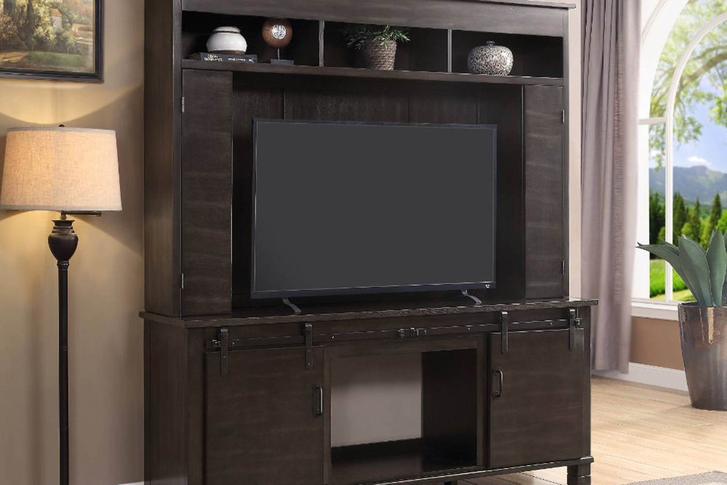 ACME - Apison Entertainment Center (Include 91617Fir) in Espresso