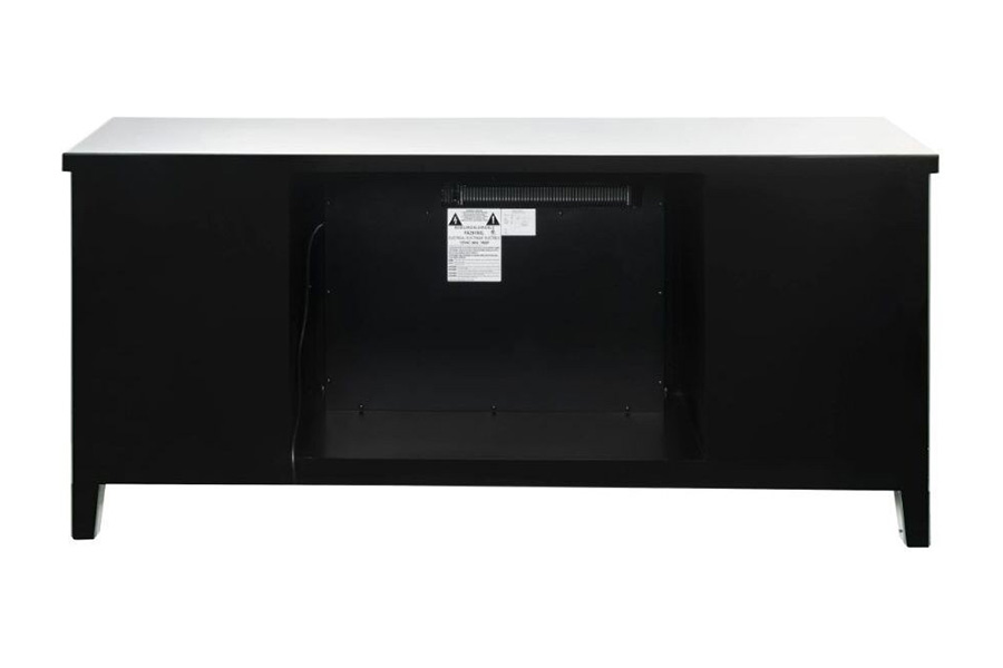 ACME - Noralie TV Stand with Fireplace in Mirrored/Faux Diamonds (91770)