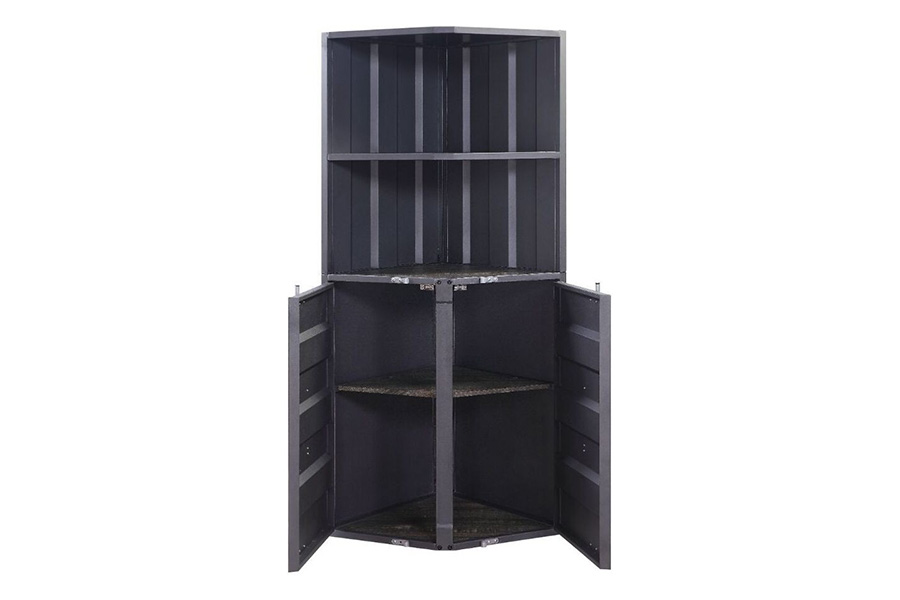 ACME - Cargo Corner Bookcase in Gunmetal