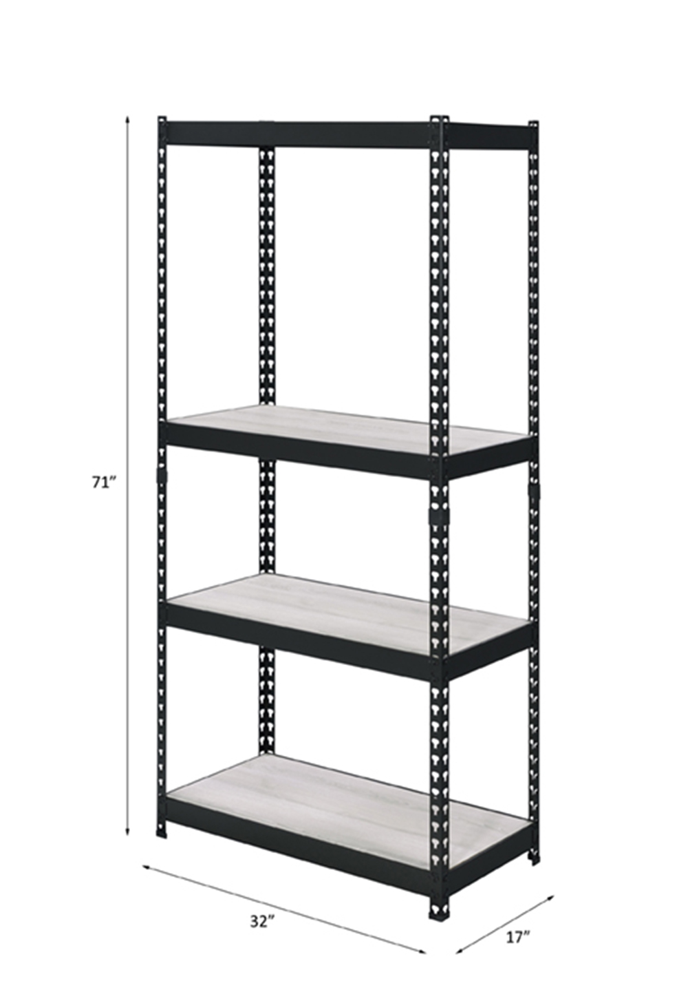 ACME Decmus Bookshelf - Natural/Black, 71"H (92780)