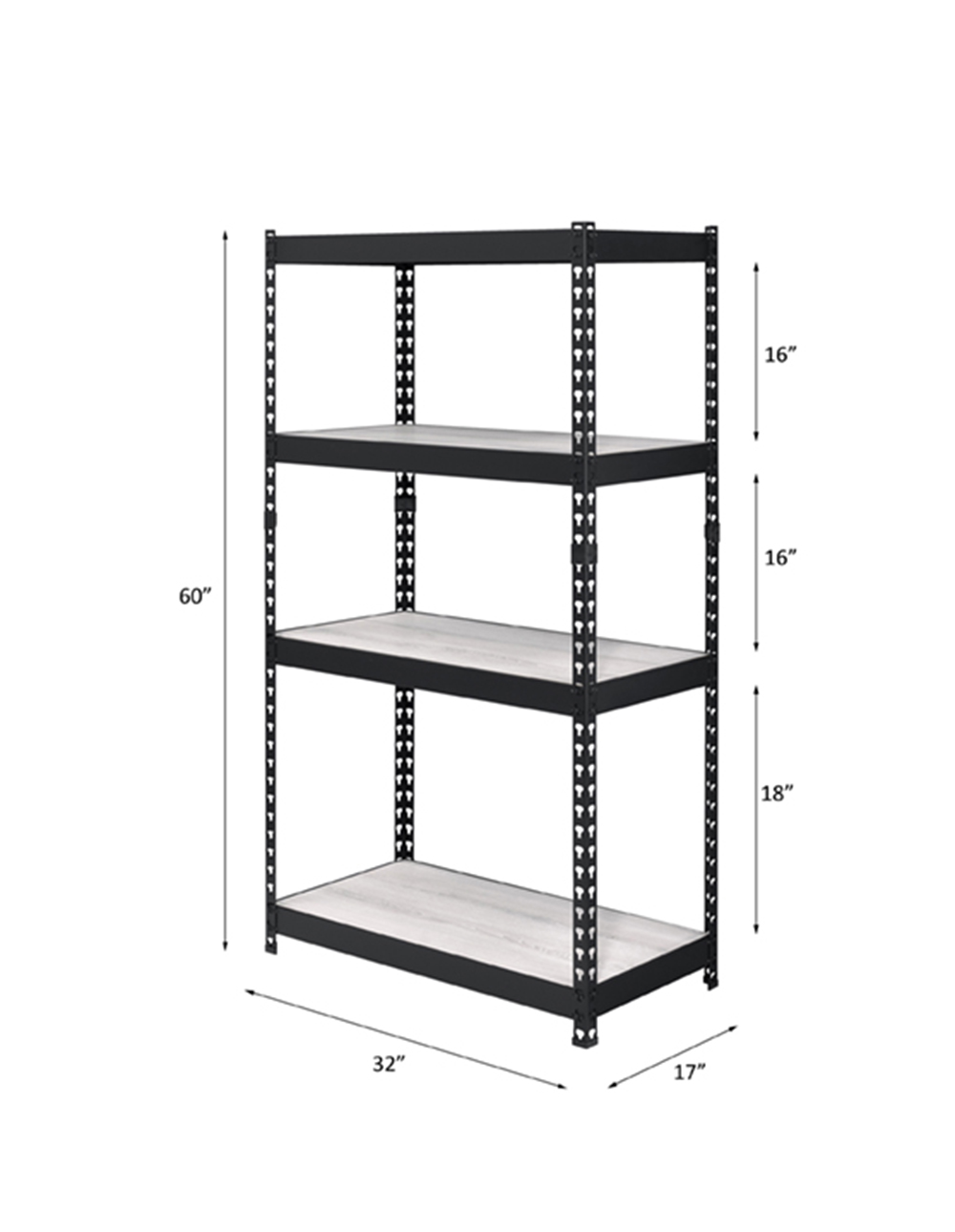 ACME Decmus Bookshelf - Natural/Black, 60"H (92782)