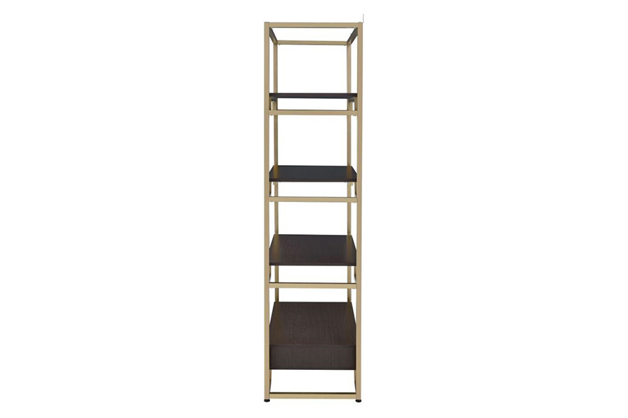 ACME - Yumia Bookshelf in Clear Glass/Gold
