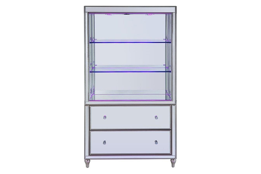 ACME - Dominic Bookcase in Mirrored
