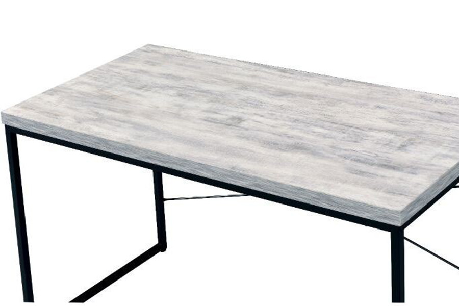 ACME Jurgen Desk - Antique White and Black