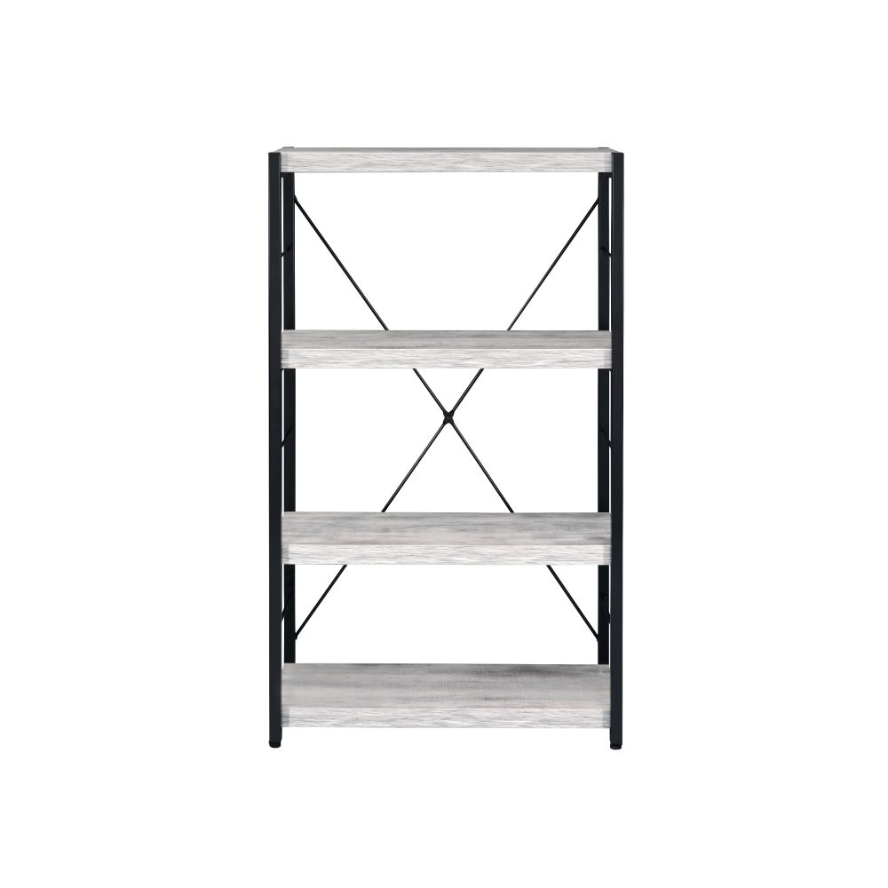 ACME Jurgen Bookshelf - Antique White and Black