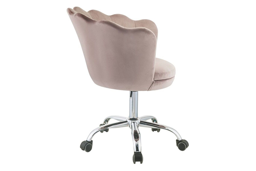 ACME - Micco Office Chair in Rose Quartz/Chrome