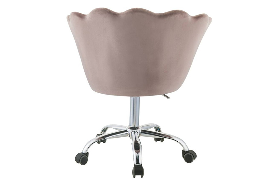 ACME - Micco Office Chair in Rose Quartz/Chrome