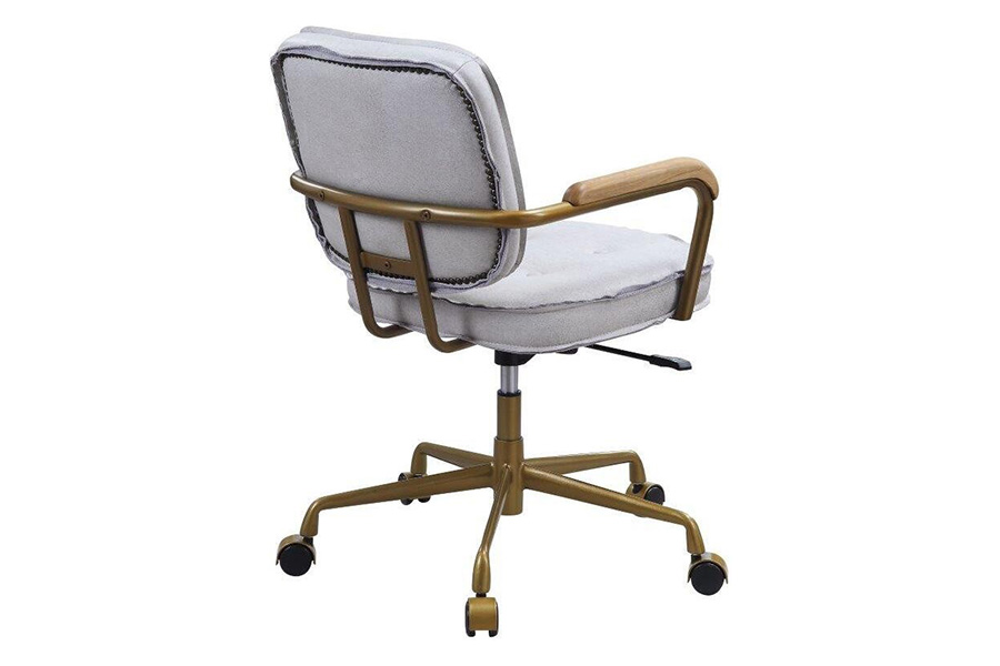 ACME Siecross Office Chair - Vintage White Top Grain Leather