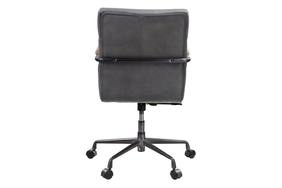 ACME Halcyon Office Chair - Gray Top Grain Leather