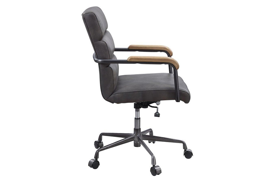 ACME Halcyon Office Chair - Gray Top Grain Leather