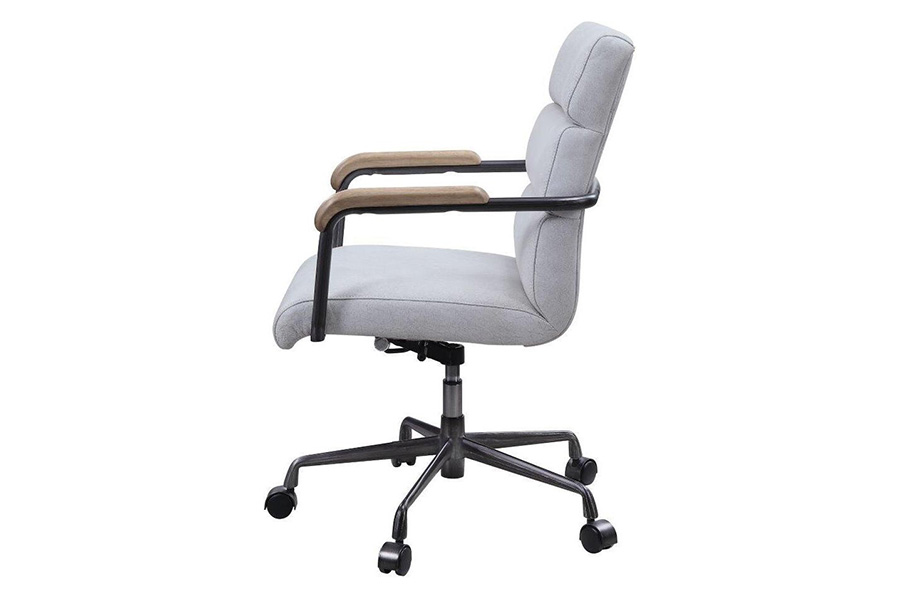 ACME Halcyon Office Chair - Vintage White Top Grain Leather